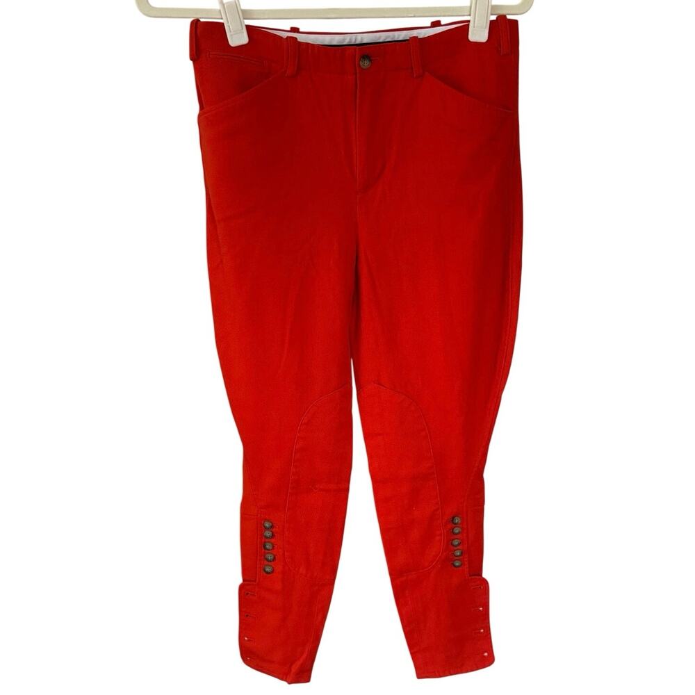 VTG Ralph Lauren Equestrian Wool Red Pant - 2 Preppy Western Riding Pant Sporty